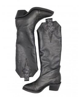 NightFall Boots in Black Leather